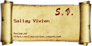Sallay Vivien névjegykártya